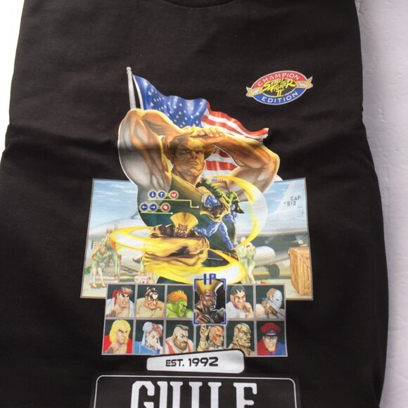 NEW Satruday Morning Cards Street Fighter Guile Men's Medium T-Shirt - Picture 2 of 7
